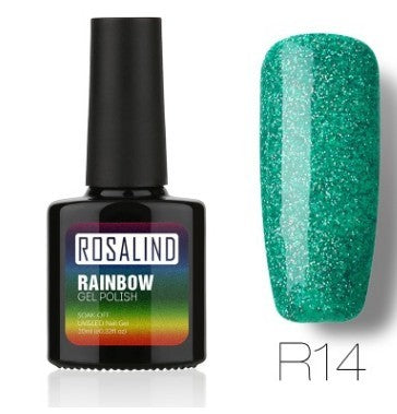 Rainbow UV-Gel-Nagellack-Set von Rosalind – ungiftiges, langanhaltendes Phototherapiesystem