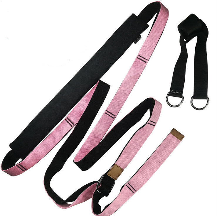 Yoga Stretching Strap Set with Hand Ring and Lumbar Pad