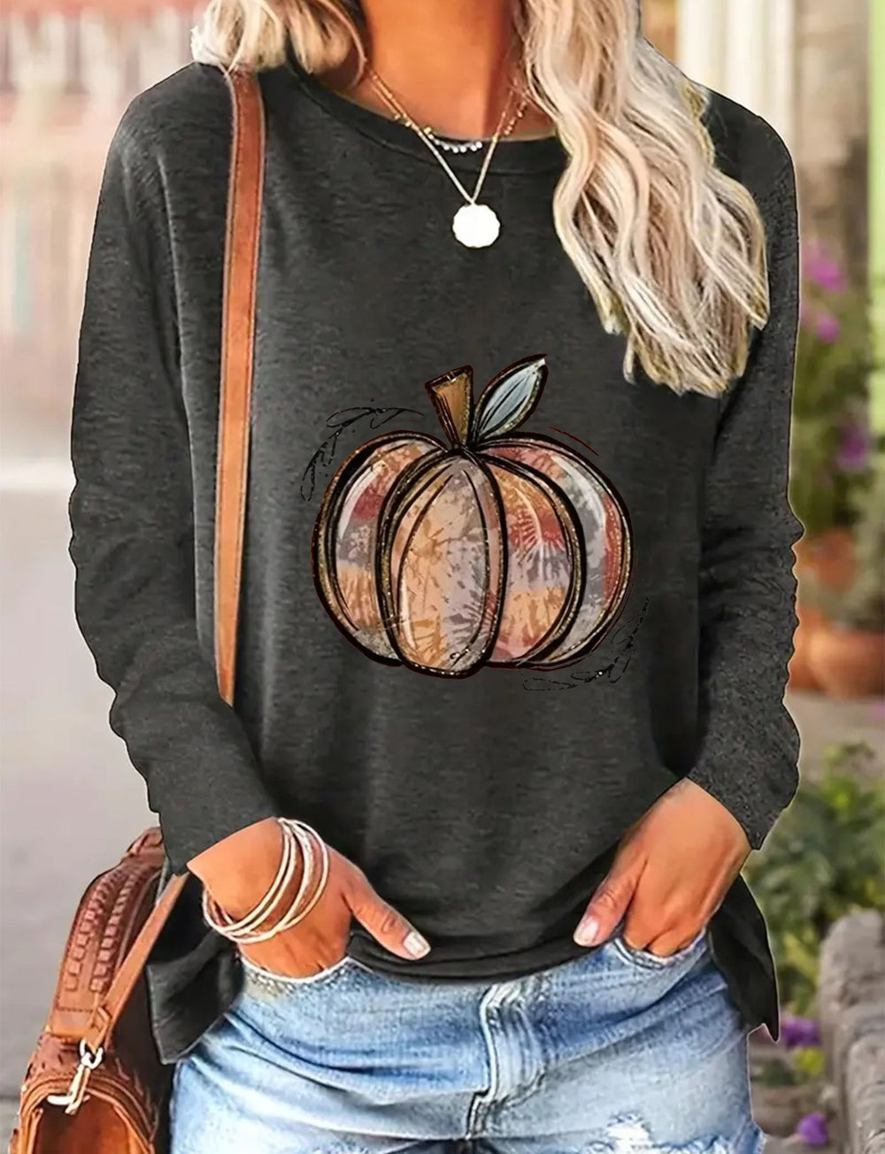 Women's Spring and Autumn Long-Sleeve Casual Tee