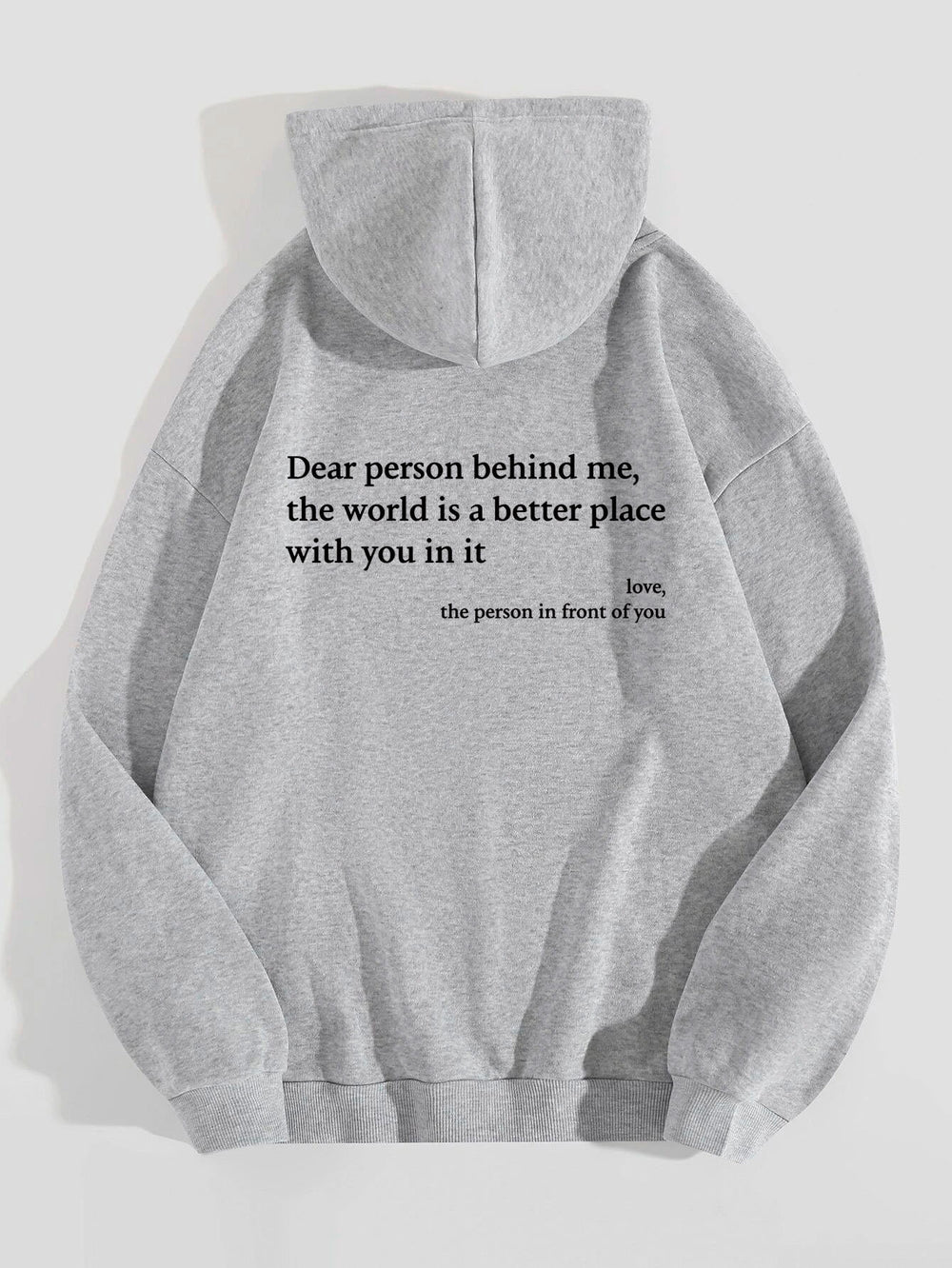 Inspirational Message Hoodie with Kangaroo Pocket – Unisex Trendy Pullover with Long Sleeves and Adjustable Drawstring