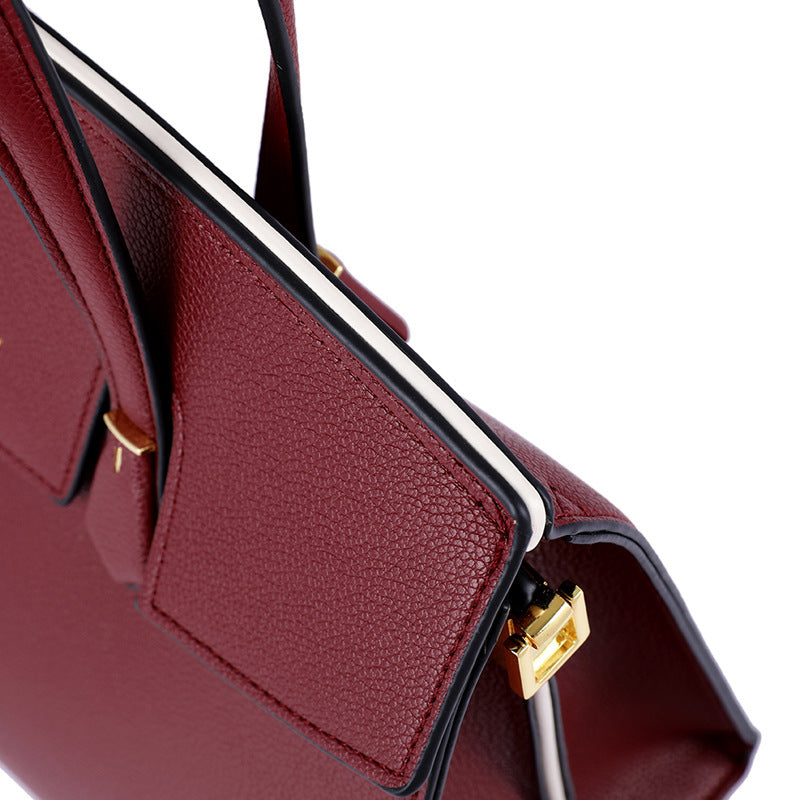 Chic Wine Red Large Crossbody Handbag for Women