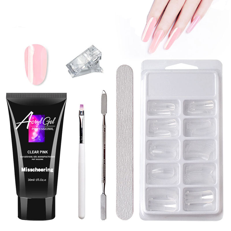 Set di gel per nail art senza sforzo con applicazione rapida - Crystal Clear Glamour