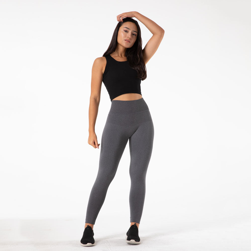 High-Waisted Seamless Yoga Leggings for Women - Full Length Fitness Tights