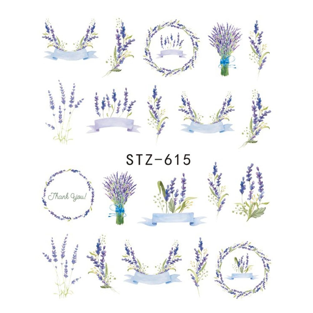 Butterfly and Floral Nail Art Water Transfer Decal Stickers - Creative Manicure Set