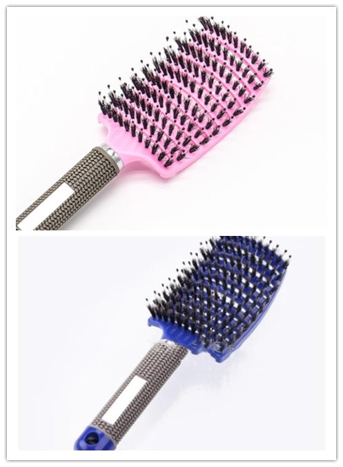 Detangling Bristle & Nylon Hairbrush with Scalp Massage: Anti-Klit Solution for Women™