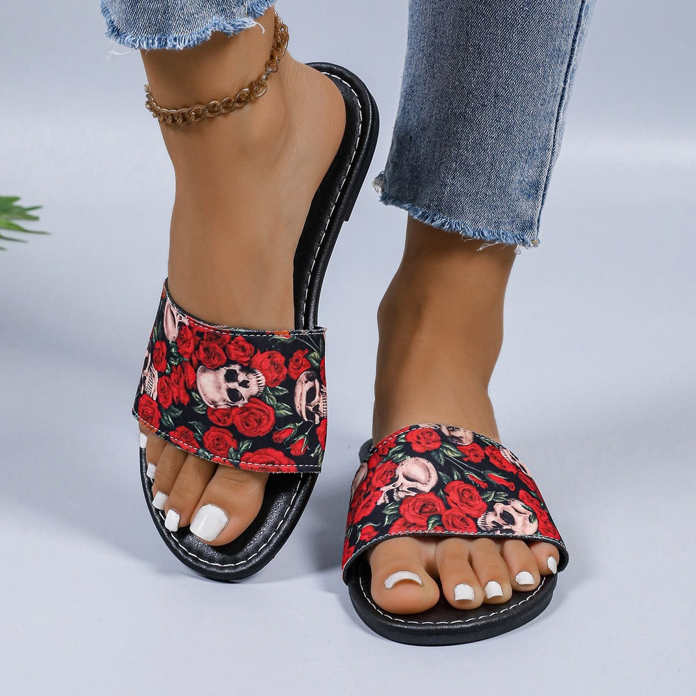 Colorful Flat Women's Sandals with Unique Designs