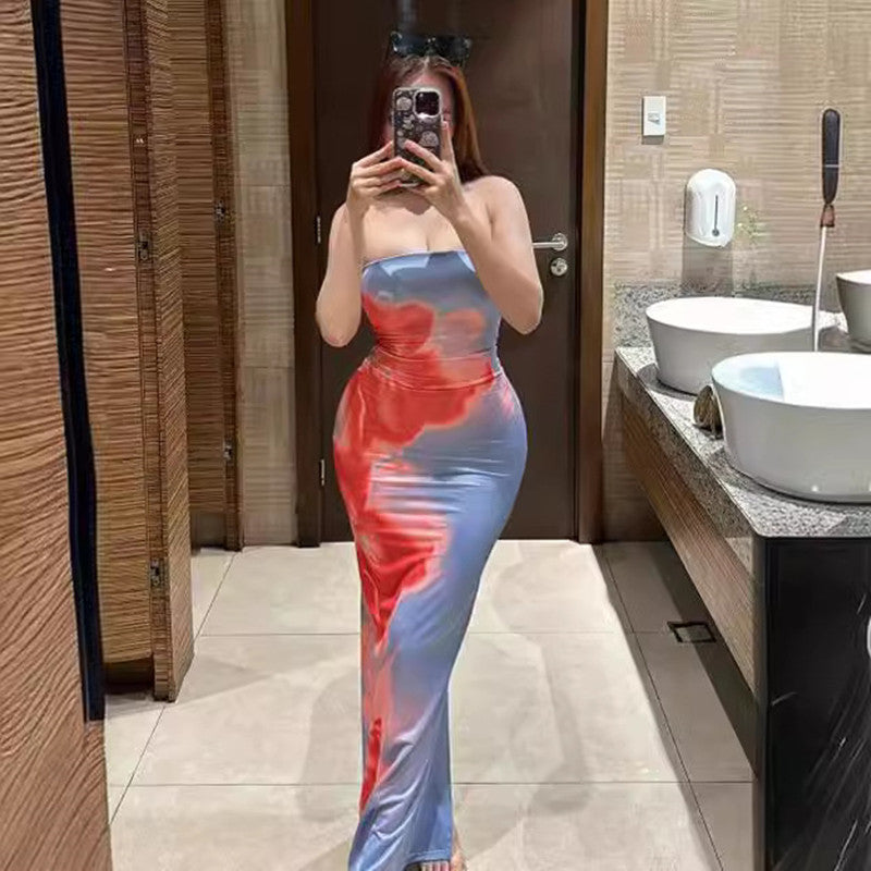 High-Waisted Slim Slit Maxi Dress - Summer Sexy Beach Party Wear for Women