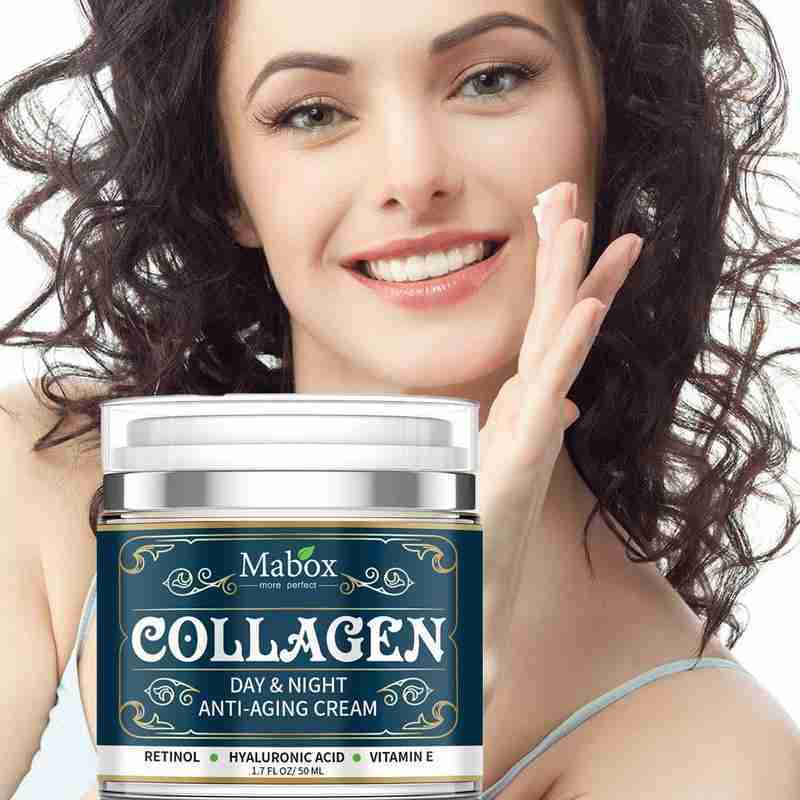 Lussuosa crema idratante per il viso infusa di collagene per il ringiovanimento della pelle