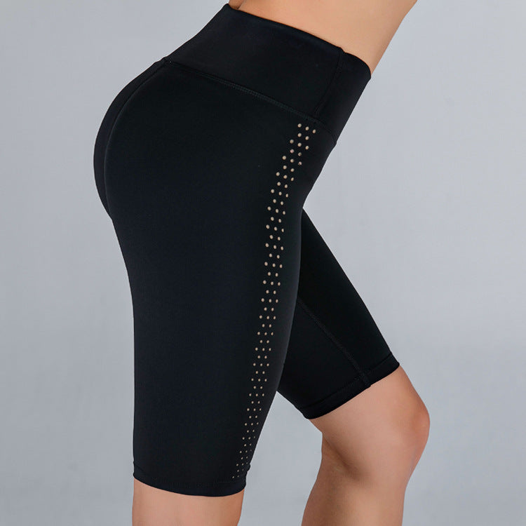 Breathable Nylon Slim Fit Yoga Shorts