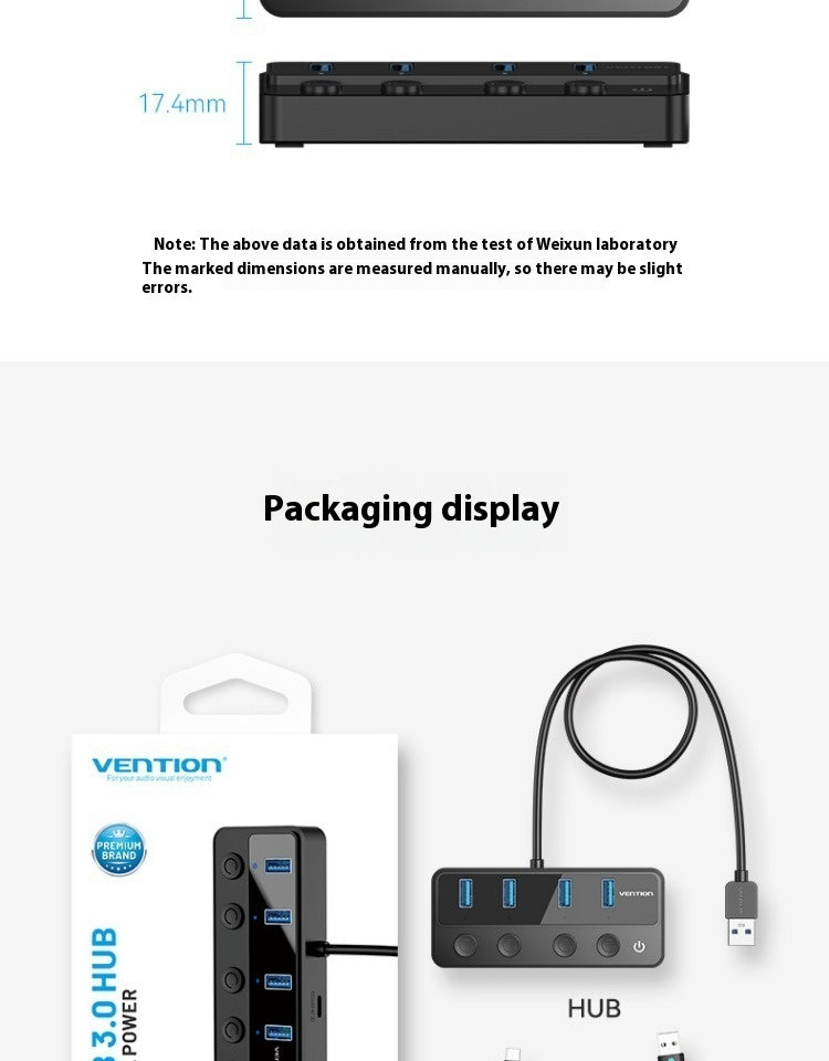 Vention USB Extender Erweiterung Dock Dockingstation Extender Multi-Interface-Stecker