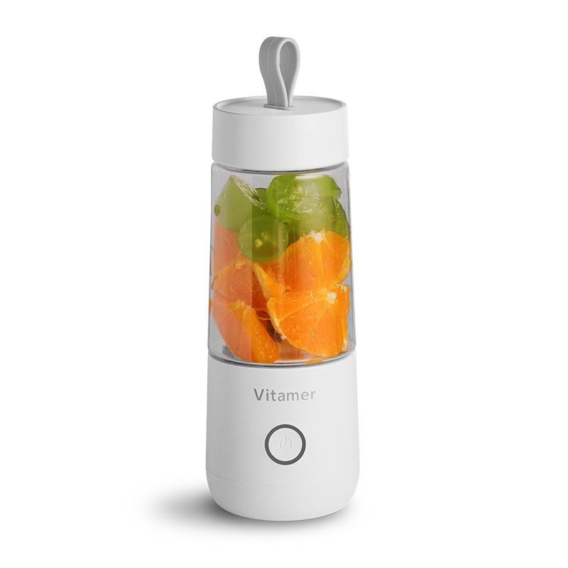 Tragbare, über USB wiederaufladbare Mixer-/Entsafterflasche - 350 ml weißer Smoothie-Becher