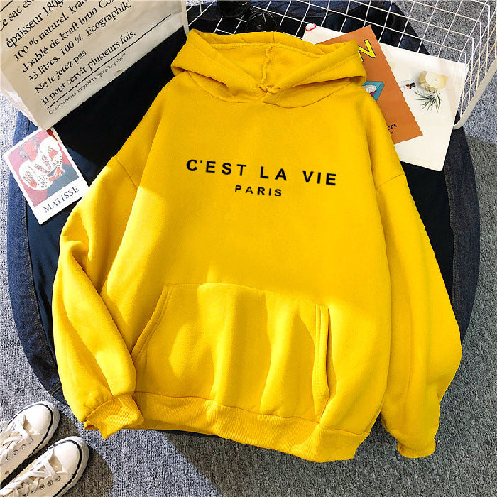 Lässiges Kapuzensweatshirt für Schüler mit Buchstabengrafiken - Vielseitiges Sporttop