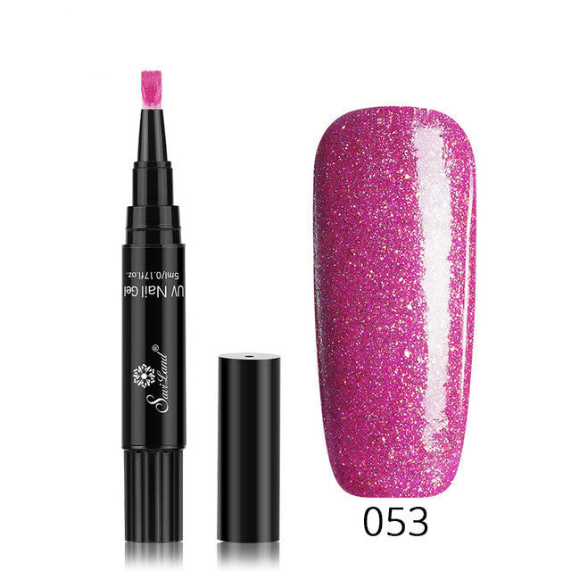 Glitter Gel Nail Art Pen - 3-in-1 Hybridlack für professionelles Nageldesign