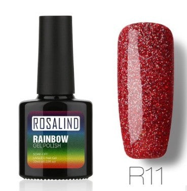 Rainbow UV-Gel-Nagellack-Set von Rosalind – ungiftiges, langanhaltendes Phototherapiesystem