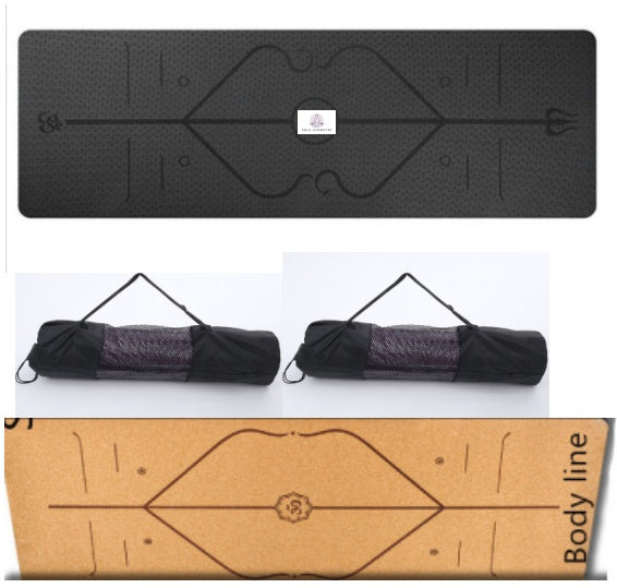 Pro Line TPE Yoga Mat for Beginners with Position Guide