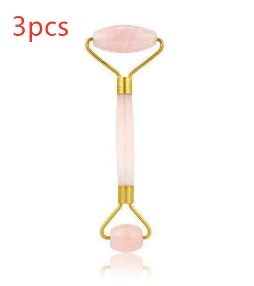 Beauty Jade Roller Set for Facial Massage - Natural Stone Beauty Tool