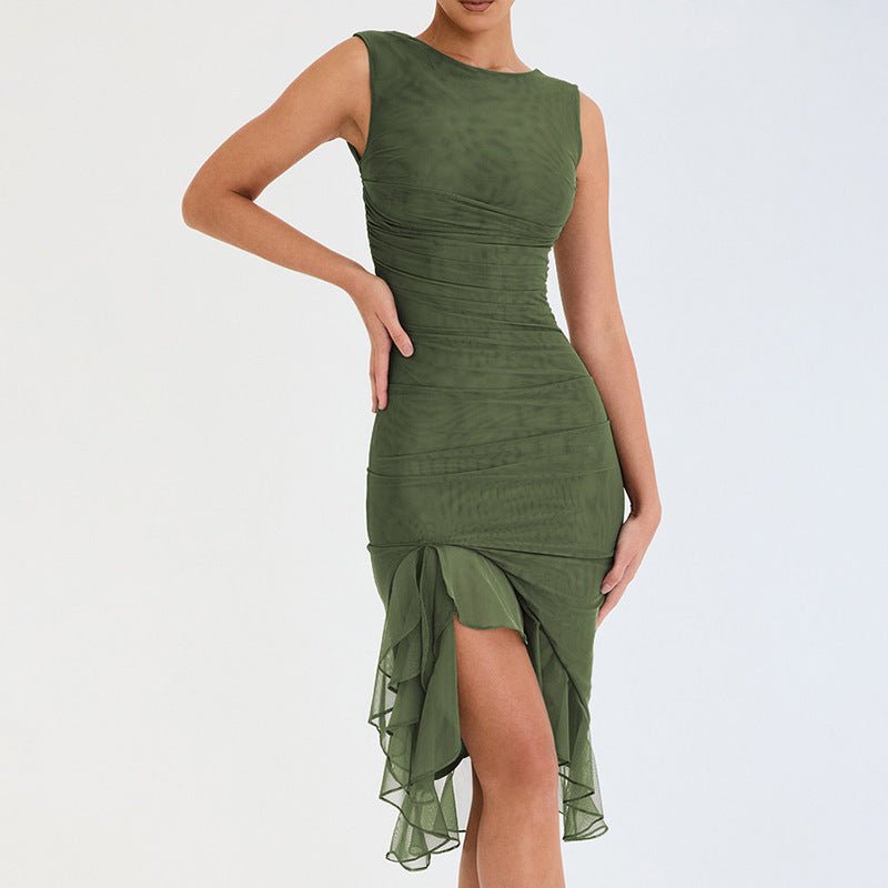 Summer Chic Sleeveless Bodycon Dress - Women's Elegant Party Wear