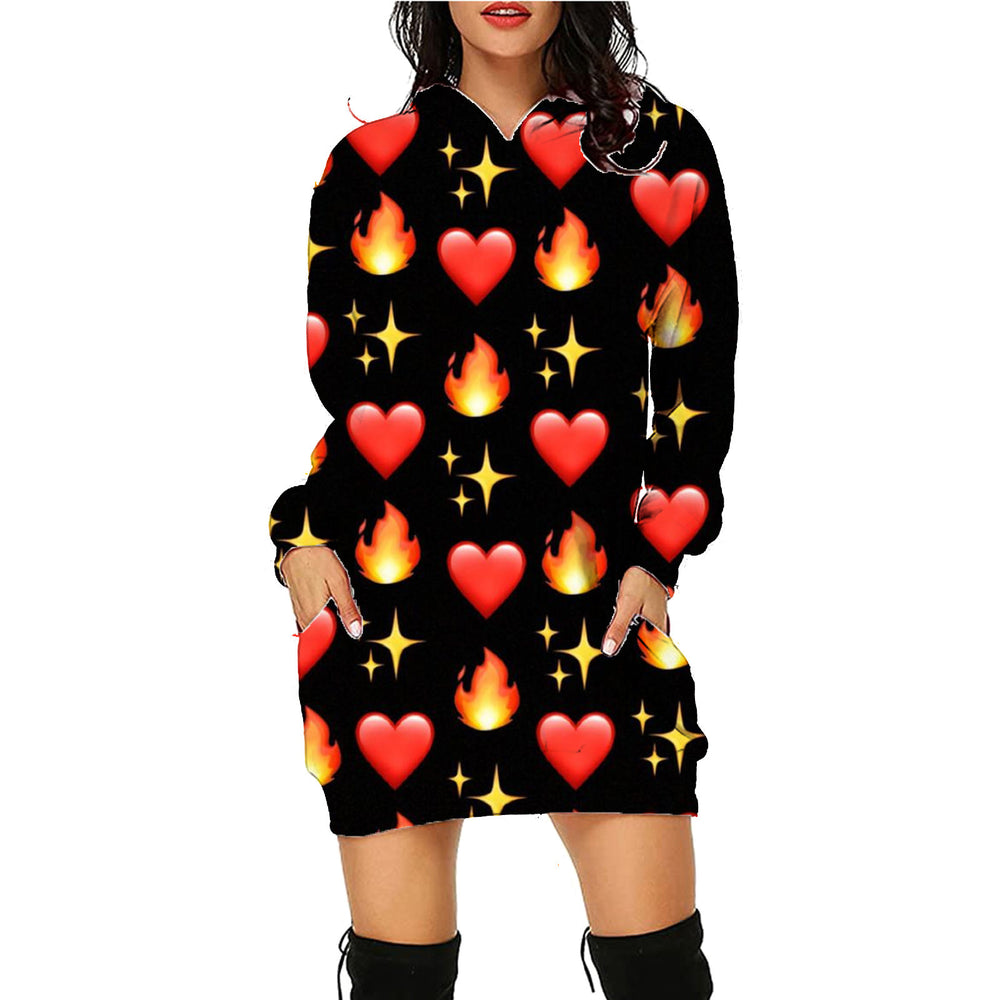 Halloween Themed Oversized Hoodie with Pockets for Women