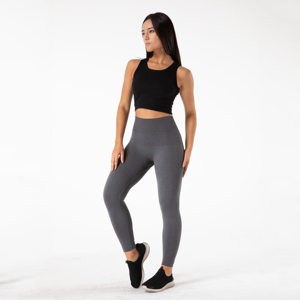 Leggings da yoga senza cuciture a vita alta per donna - Collant fitness a lunghezza intera