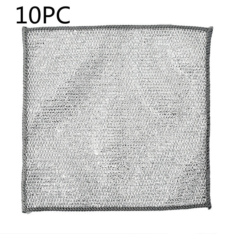 Steel Mesh Dishcloth Set with Microfiber Cloth - Pack of 5