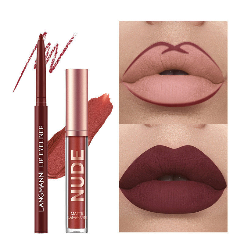 12-teiliges Set mit mattem Lippenstift und Lipliner – wasserfestes, langanhaltendes Beauty-Geschenk für Mädchen