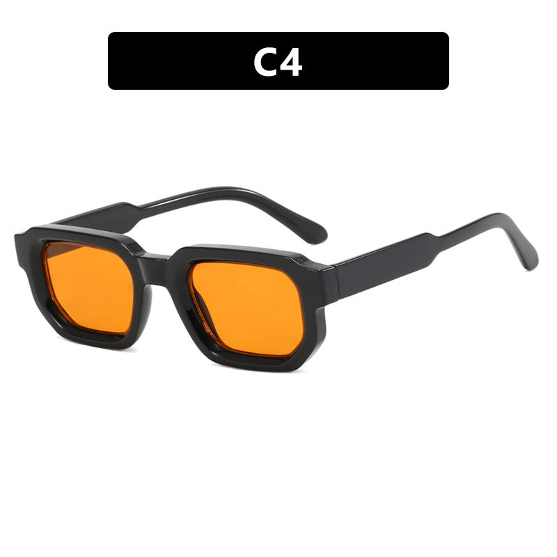 Retro Square Sunglasses with European and American Charm