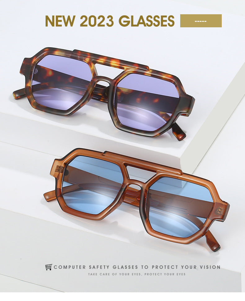 Infinite Symbol Double Beam Pilot Sunglasses