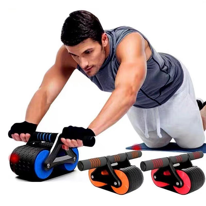 Abdominal Muscle Training Wheel with Automatic Rebound Feature - Home Fitness Equipment