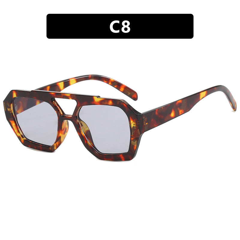 Leopard Print Oversized Sunglasses for Summer Beach Vacations