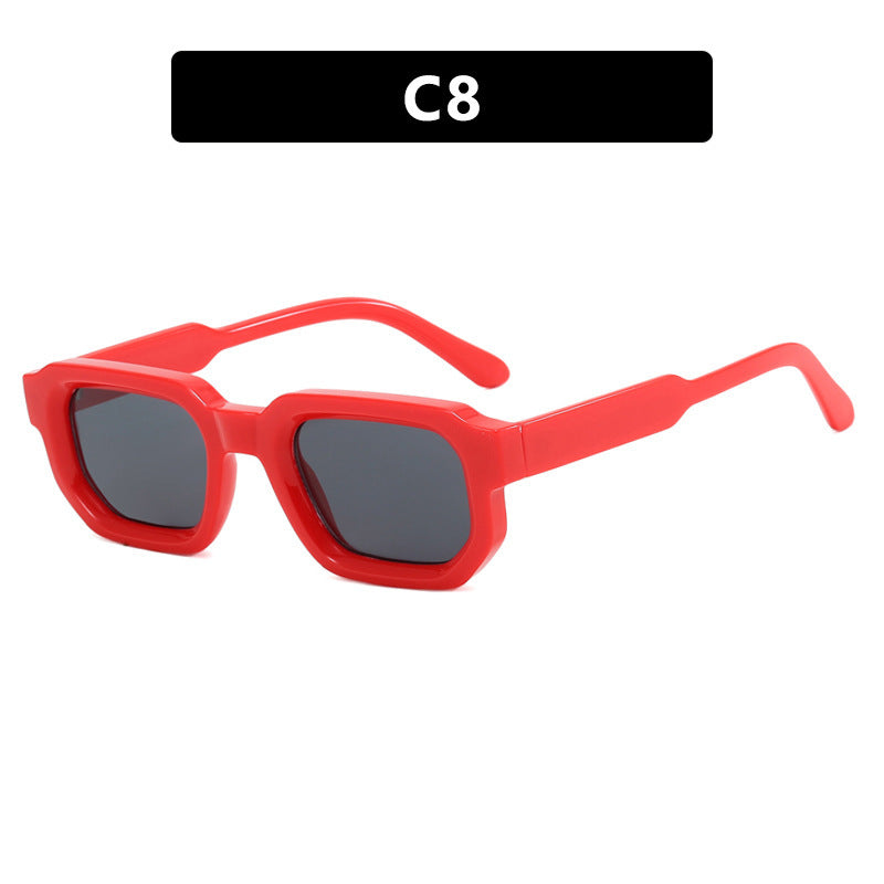 Eckige Retro-Sonnenbrille mit europäischem und amerikanischem Charme