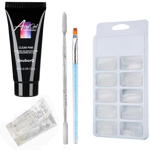 Kit manicure fai da te con set di smalti e prodotti per nail art