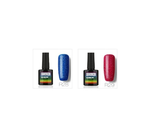 Rainbow UV-Gel-Nagellack-Set von Rosalind – ungiftiges, langanhaltendes Phototherapiesystem