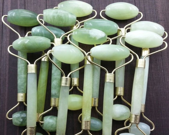 Beauty Jade Roller Set for Facial Massage - Natural Stone Beauty Tool