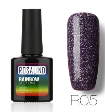 Rainbow UV-Gel-Nagellack-Set von Rosalind – ungiftiges, langanhaltendes Phototherapiesystem