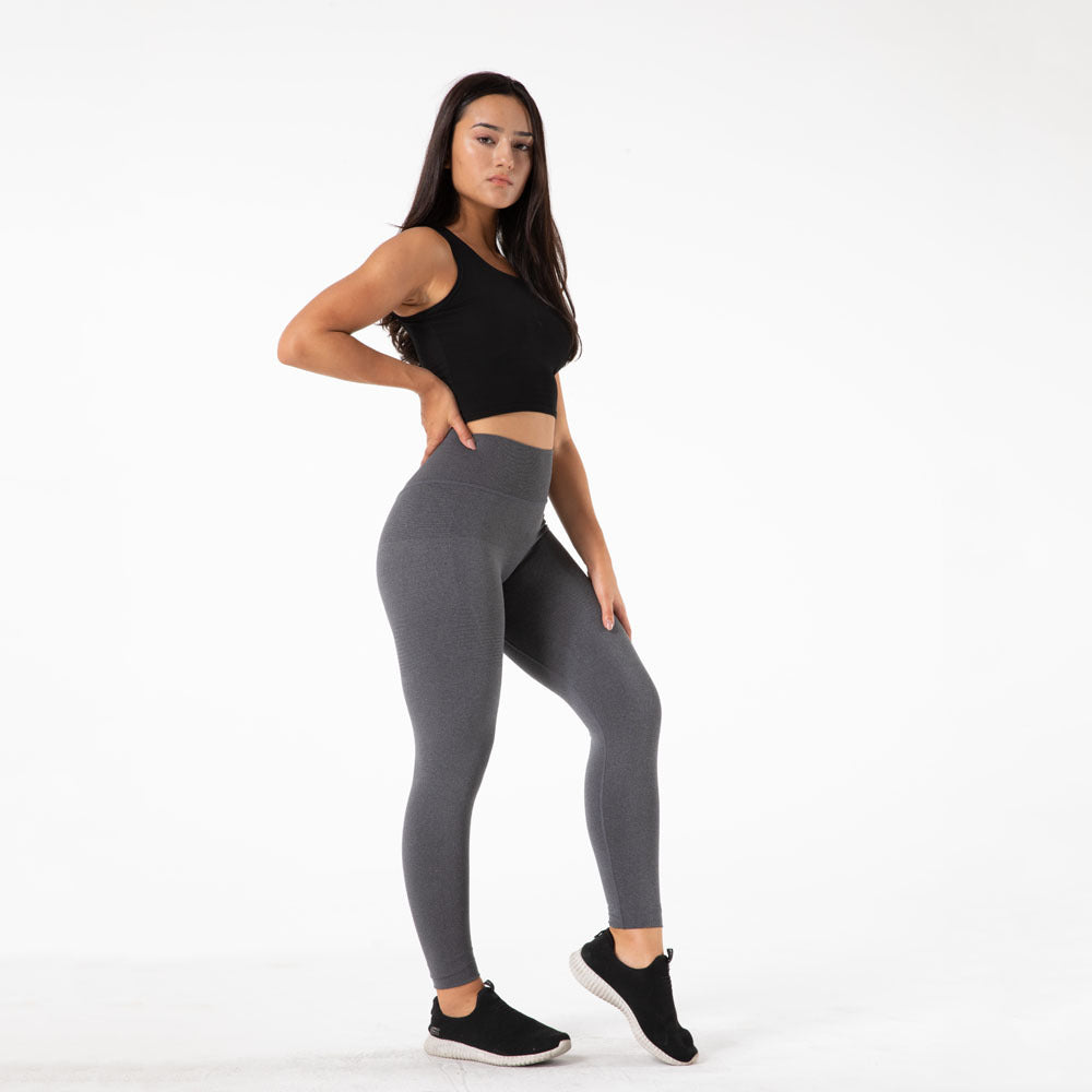 Leggings da yoga senza cuciture a vita alta per donna - Collant fitness a lunghezza intera