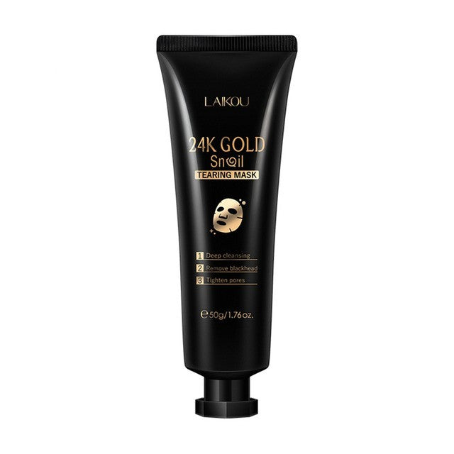 Hydrating Gold Foil Snail Peel-Off Mask with Eyebrow Shaving Knife