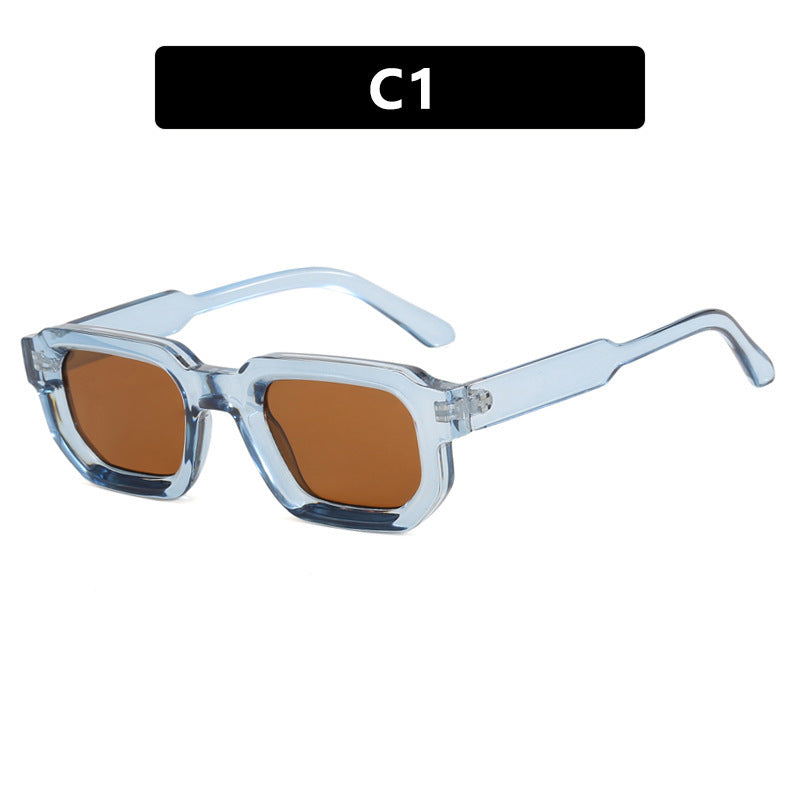 Retro Square Sunglasses with European and American Charm