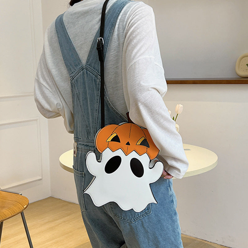 Creative 3D Cartoon Pumpkin and Ghost Shoulder Bags for Women – Cute Cell Phone Purses and Novelty Candy Crossbody Bags