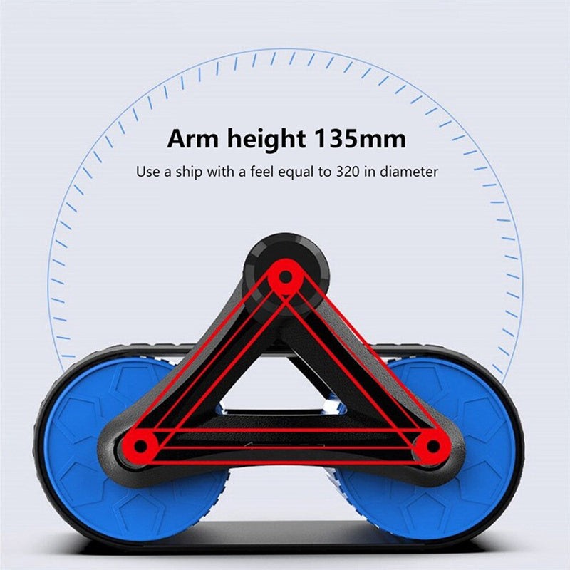 Abdominal Muscle Training Wheel with Automatic Rebound Feature - Home Fitness Equipment