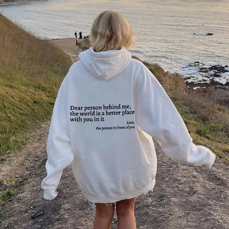 Inspirational Message Hoodie with Kangaroo Pocket – Unisex Trendy Pullover with Long Sleeves and Adjustable Drawstring