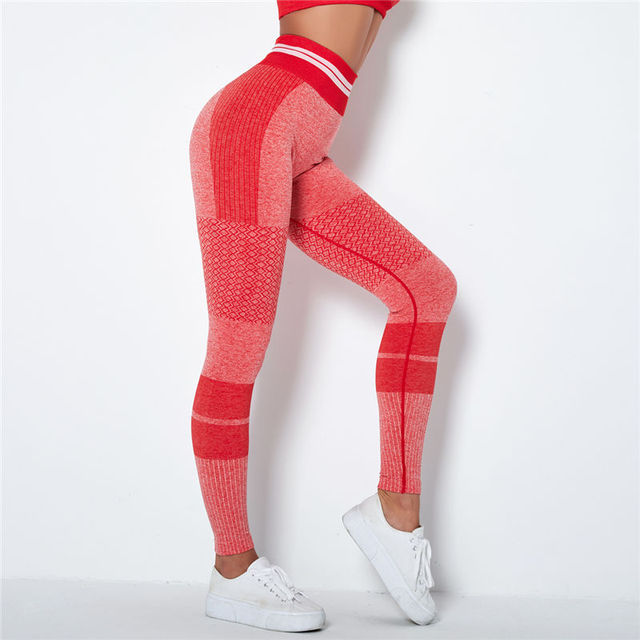 Energy Stripe Yoga Leggings - Men's Loose Fit Knit Sports Pants