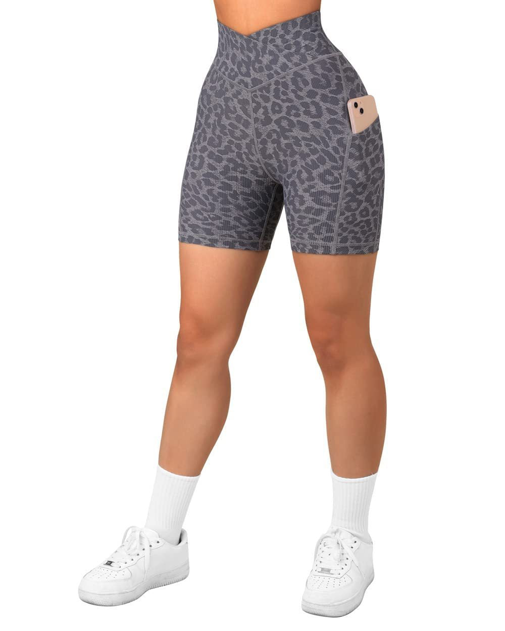 CrossFit Shorts mit Bund und Taschen für Damen – Laufen, Yoga, Fitness