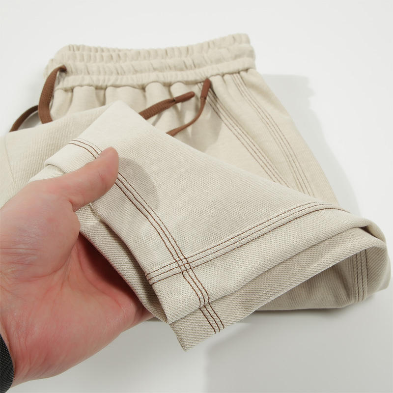 Pantaloni della tuta lavorati a maglia corti, pantaloncini casual verticali eleganti