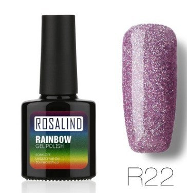 Rainbow UV-Gel-Nagellack-Set von Rosalind – ungiftiges, langanhaltendes Phototherapiesystem