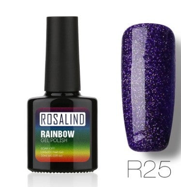 Rainbow UV-Gel-Nagellack-Set von Rosalind – ungiftiges, langanhaltendes Phototherapiesystem