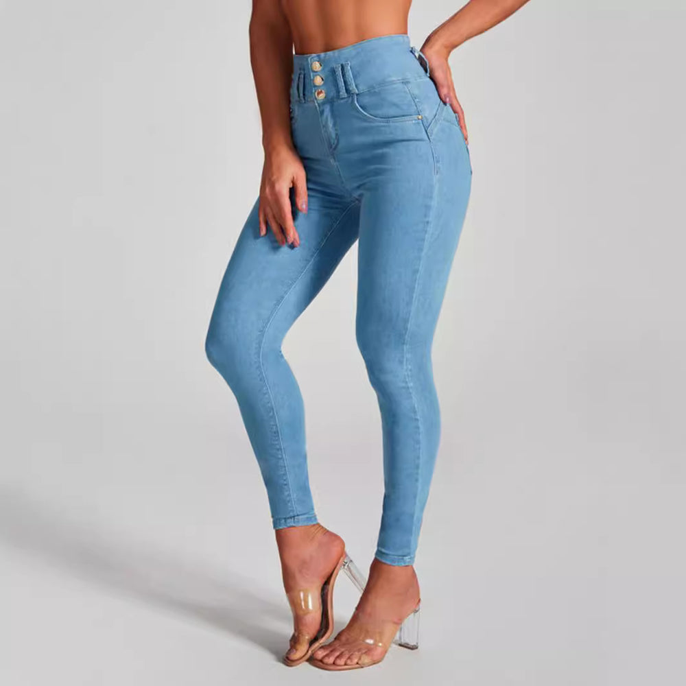 Jeans strappati in denim per ragazze in stile europeo e americano