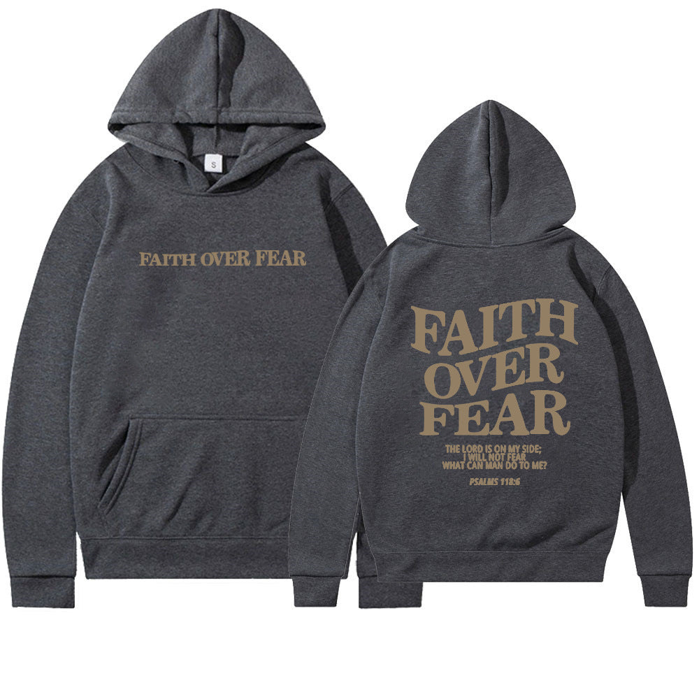 Faith Over Fear Inspirierende Kapuzenpullover für Männer und Frauen