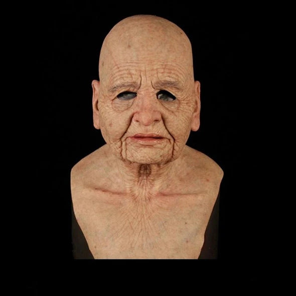 Bald Old Man Latex Mask for Halloween Cosplay and Funny Props