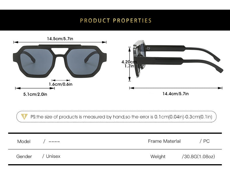 Infinite Symbol Double Beam Pilot Sunglasses