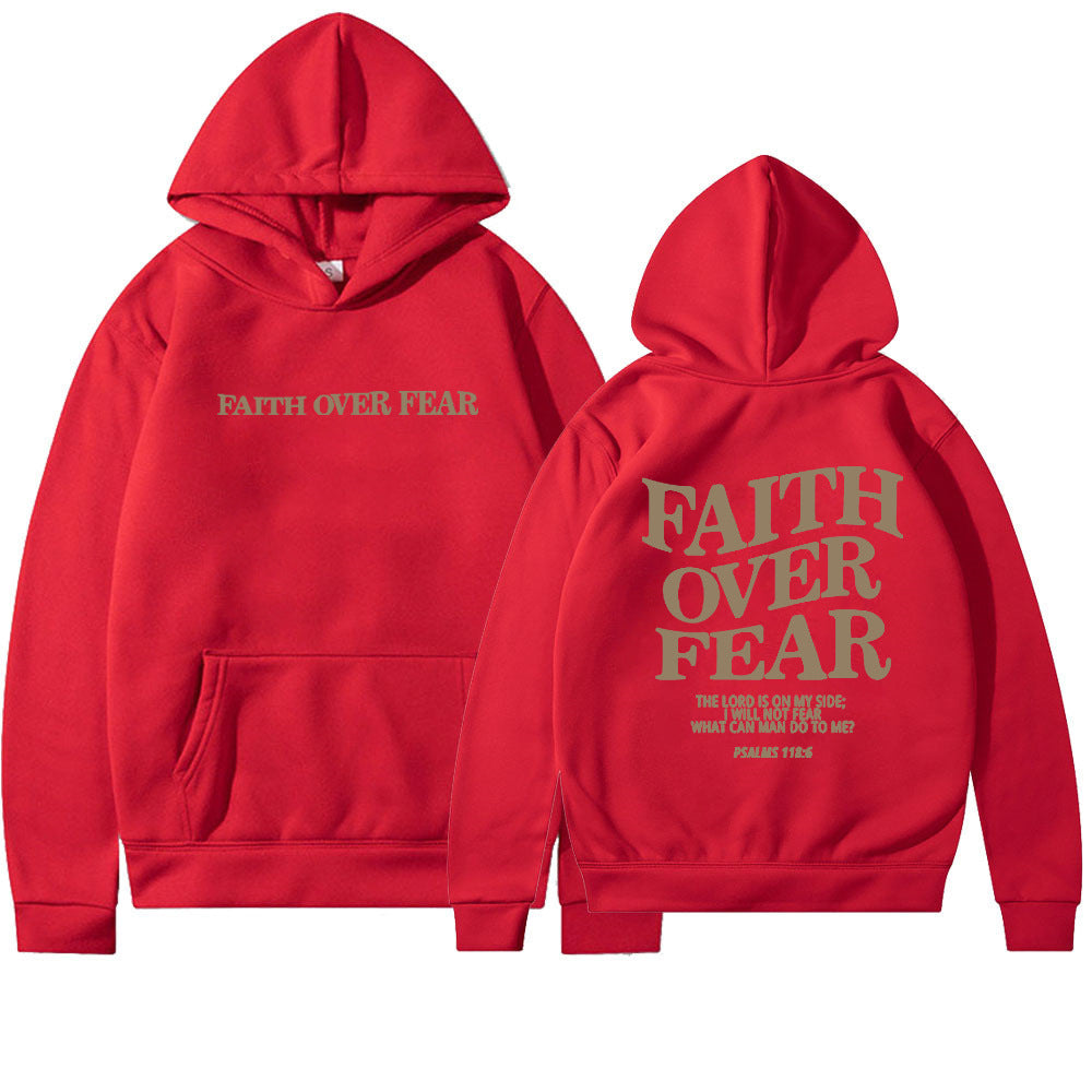 Faith Over Fear Inspirierende Kapuzenpullover für Männer und Frauen